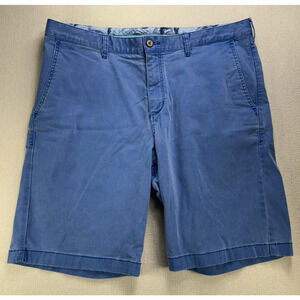 Tommy Bahama Boracay Shorts 36 Men's Blue Soft Worn Cotton 10" Nautical Outdoor